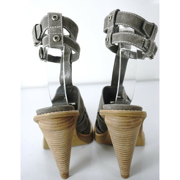 Alexander Wang Suede Leather Abbey Strappy Heel Sandals Size 38 NEW $495 Abby - Picture 6 of 11